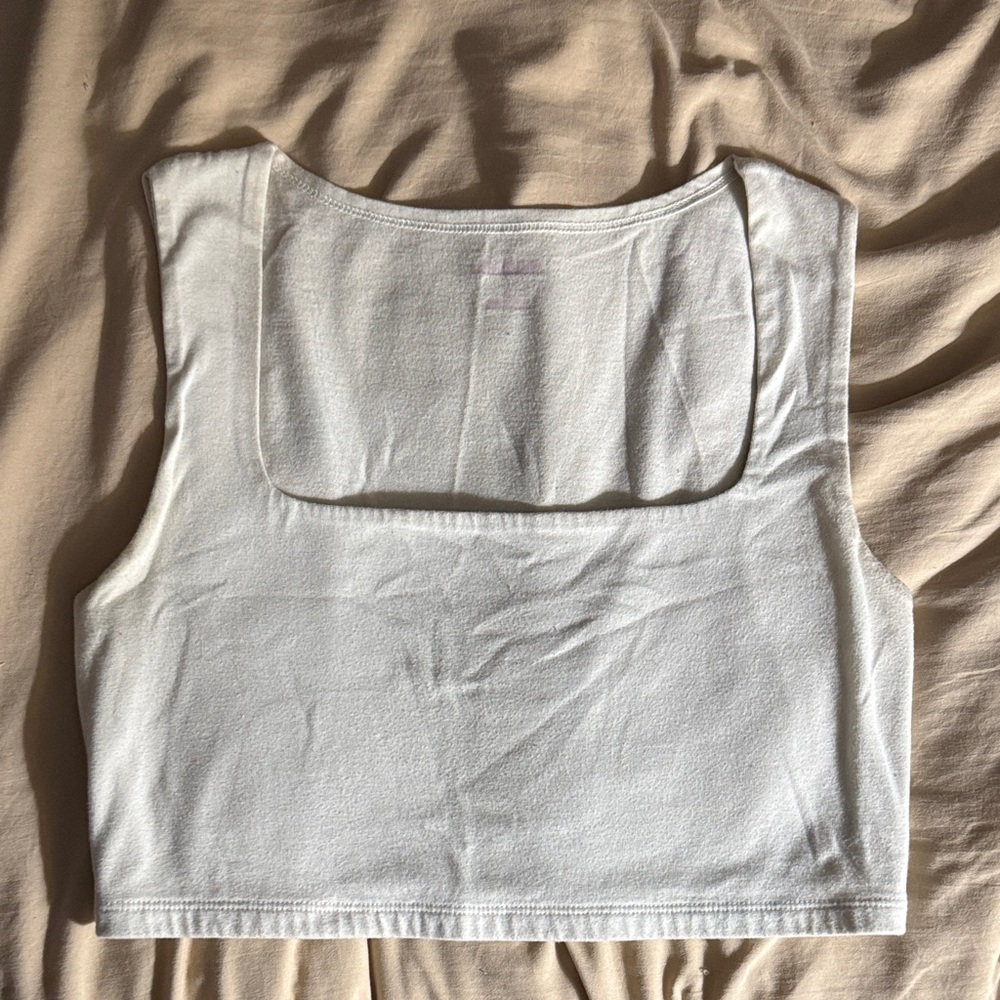Wild Fable White Sleeveless Crop Top